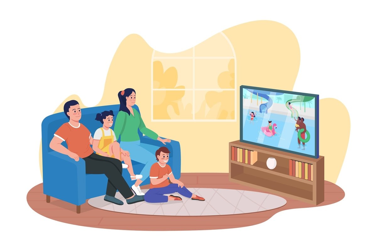 Family time vector isolated illustration bundle