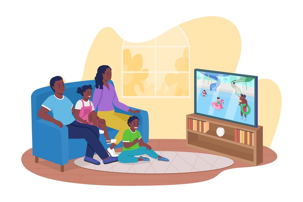 Family time vector isolated illustration bundle
