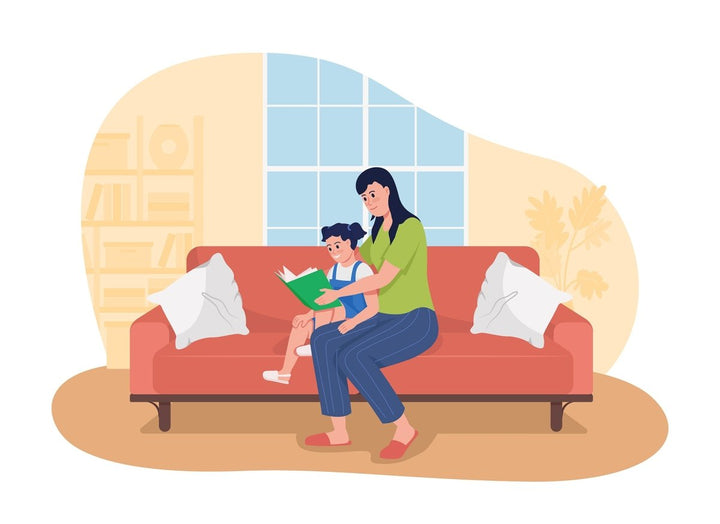 Family time vector isolated illustration bundle