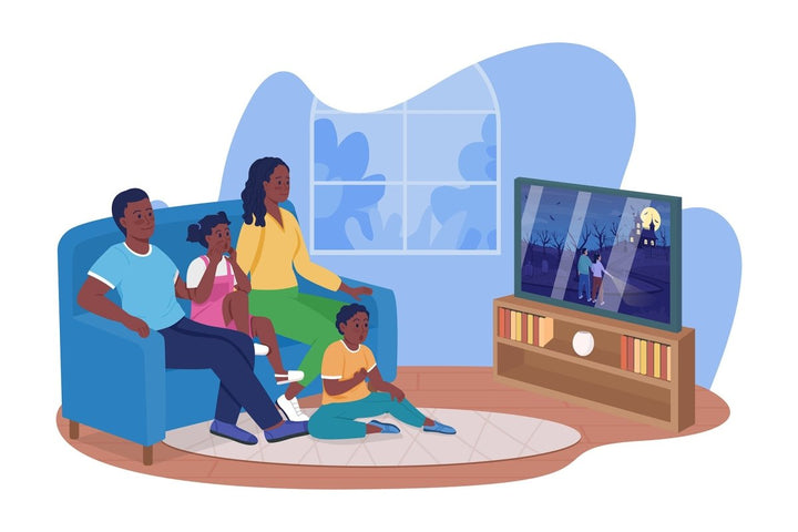 Family time vector isolated illustration bundle