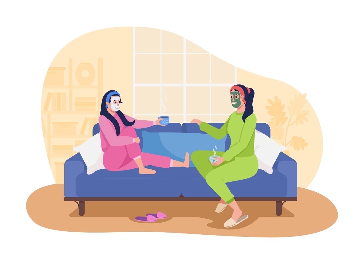 Family time vector isolated illustration bundle