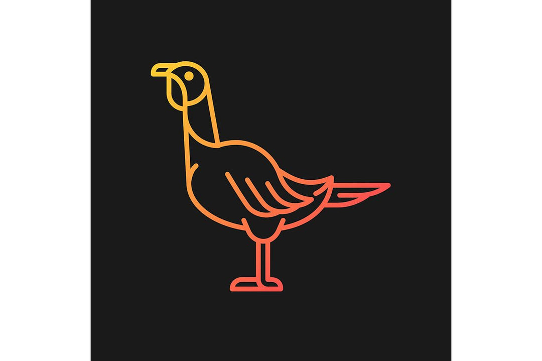 Farm birds for poultry gradient icons set for dark and light mode