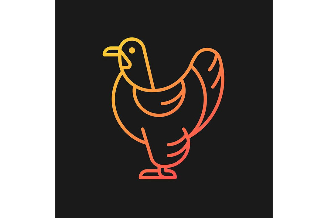 Farm birds for poultry gradient icons set for dark and light mode