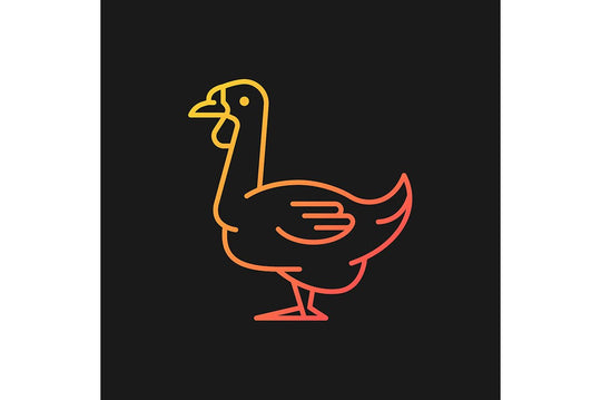 Farm birds for poultry gradient icons set for dark and light mode