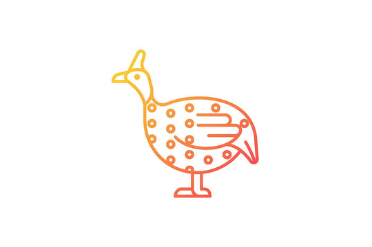 Farm birds for poultry gradient icons set for dark and light mode