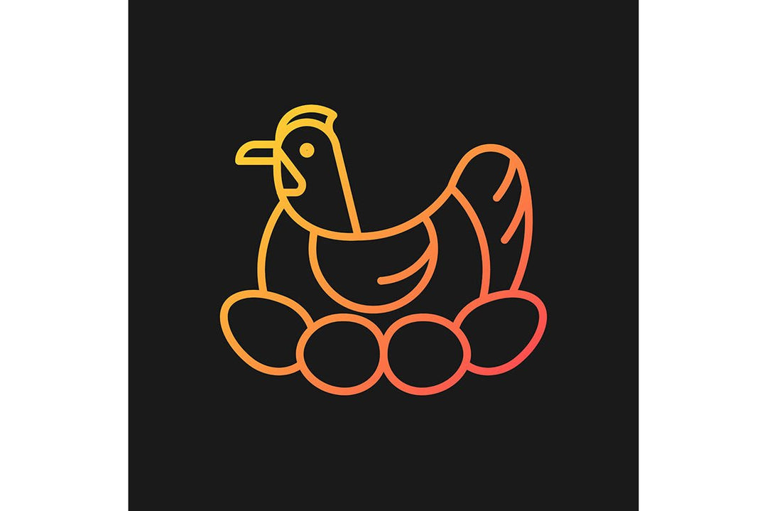 Farm birds for poultry gradient icons set for dark and light mode