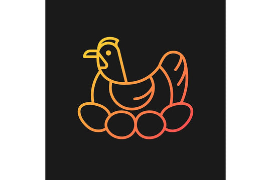 Farm birds for poultry gradient icons set for dark and light mode