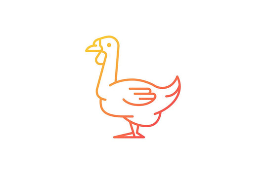 Farm birds for poultry gradient icons set for dark and light mode