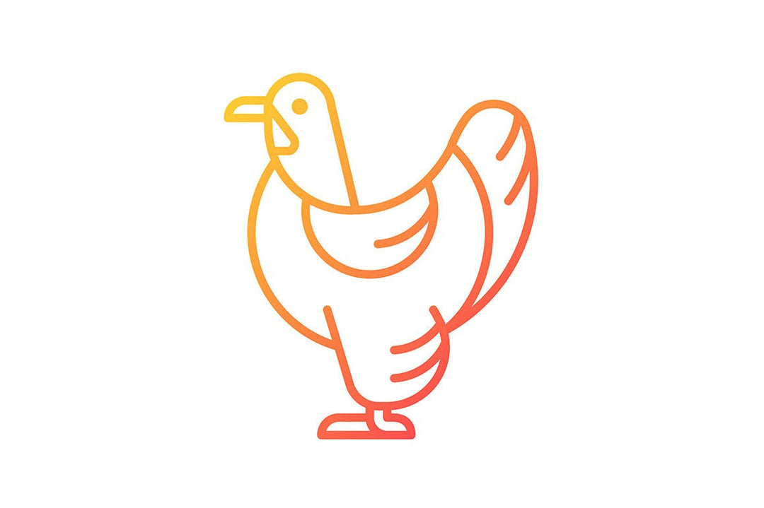 Farm birds for poultry gradient icons set for dark and light mode