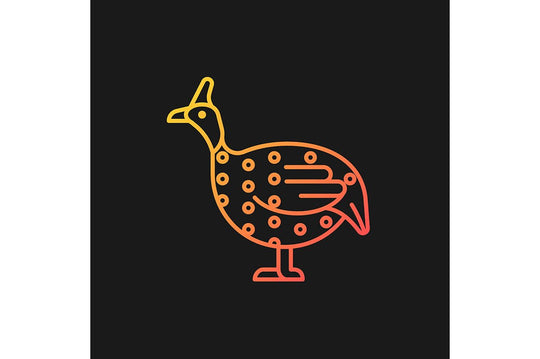 Farm birds for poultry gradient icons set for dark and light mode