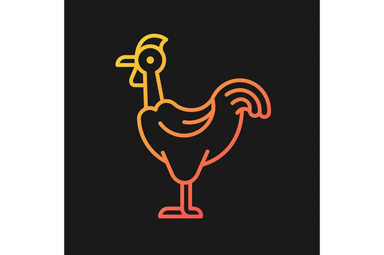 Farm birds for poultry gradient icons set for dark and light mode