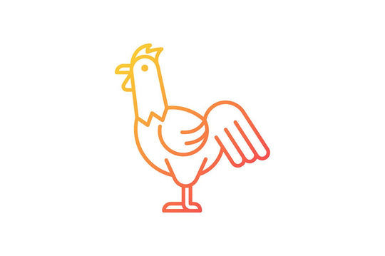 Farm birds for poultry gradient icons set for dark and light mode