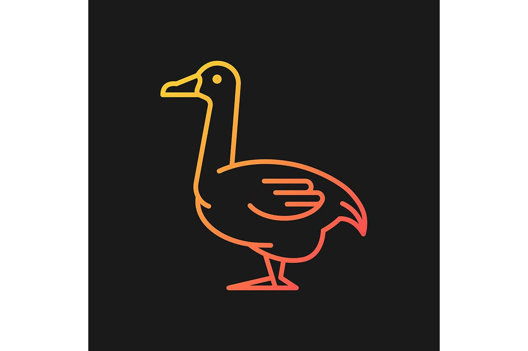 Farm birds for poultry gradient icons set for dark and light mode