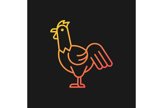 Farm birds for poultry gradient icons set for dark and light mode