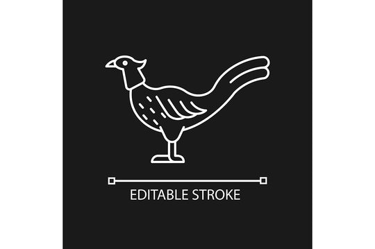 Farm birds for poultry linear icons set for dark and light mode