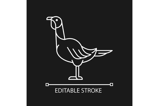 Farm birds for poultry linear icons set for dark and light mode