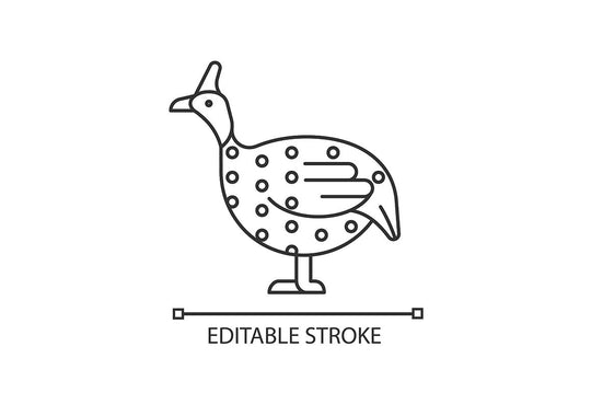 Farm birds for poultry linear icons set for dark and light mode