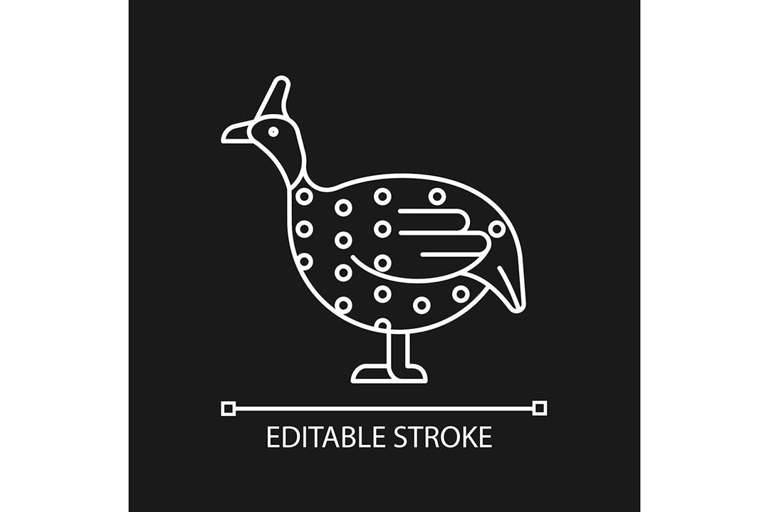 Farm birds for poultry linear icons set for dark and light mode