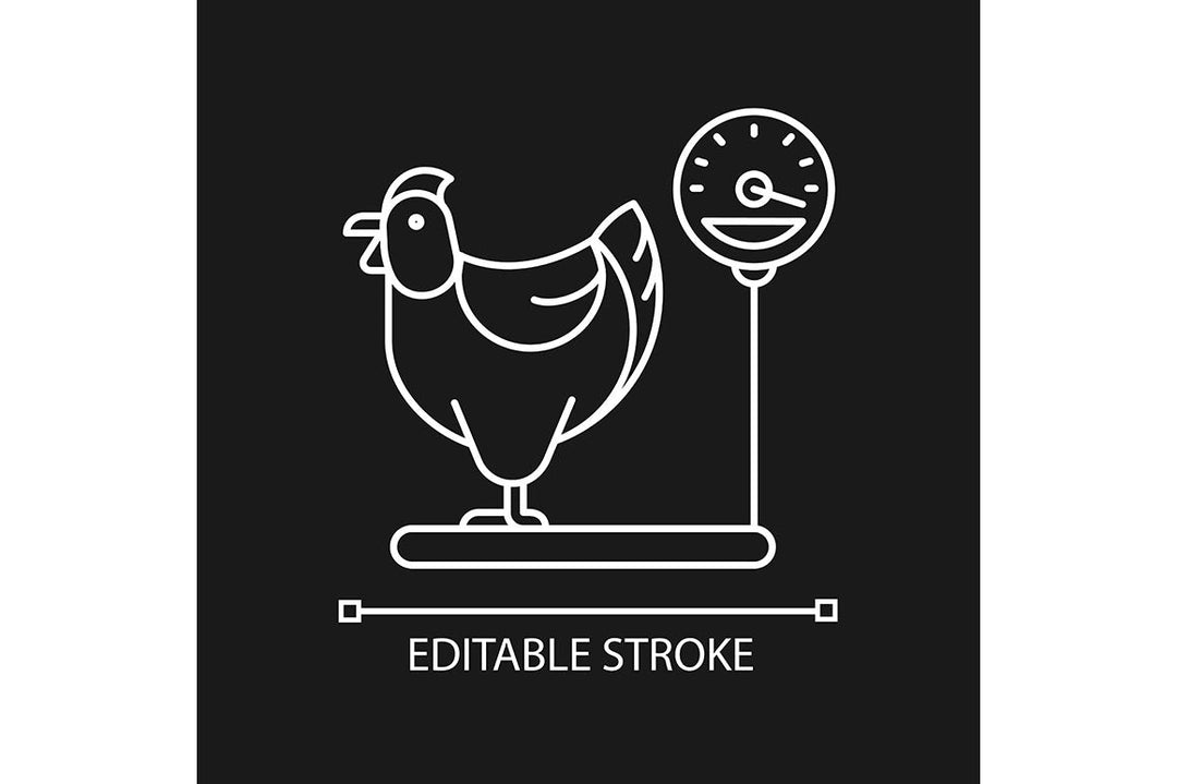 Farm birds for poultry linear icons set for dark and light mode