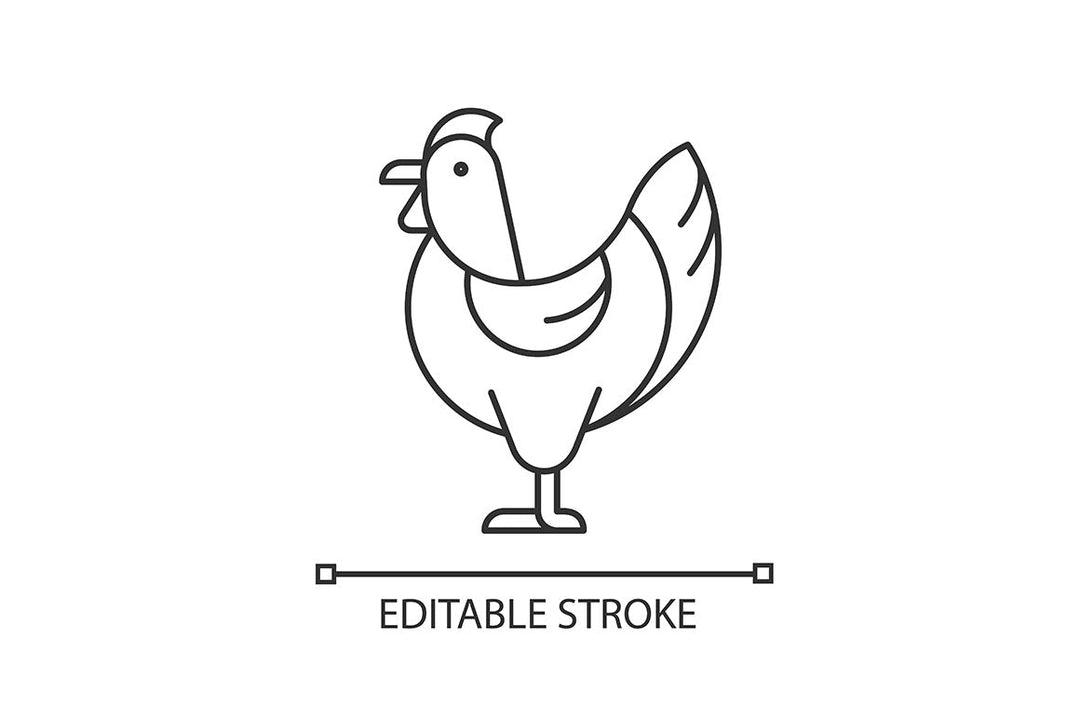 Farm birds for poultry linear icons set for dark and light mode