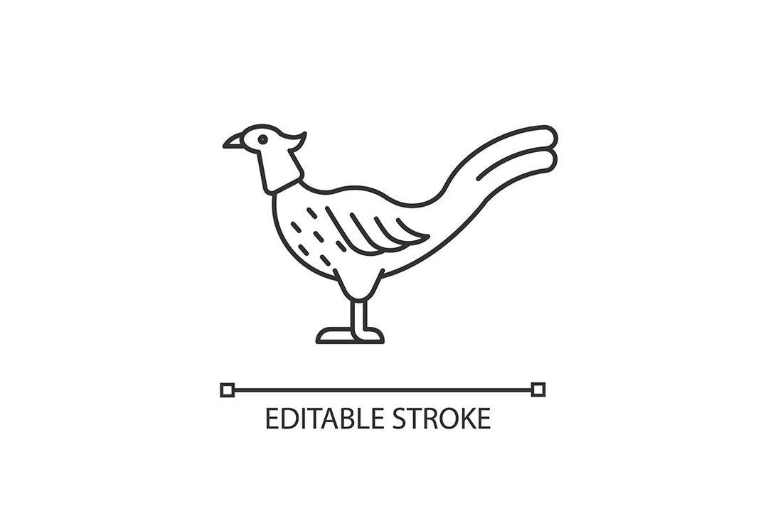 Farm birds for poultry linear icons set for dark and light mode