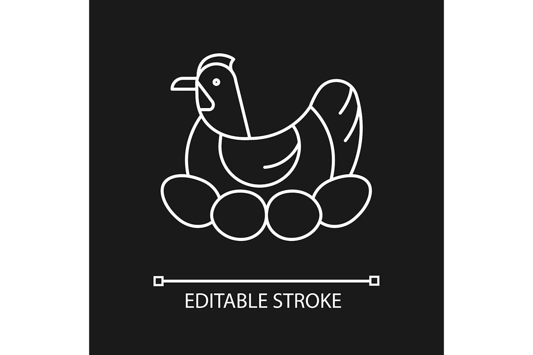 Farm birds for poultry linear icons set for dark and light mode