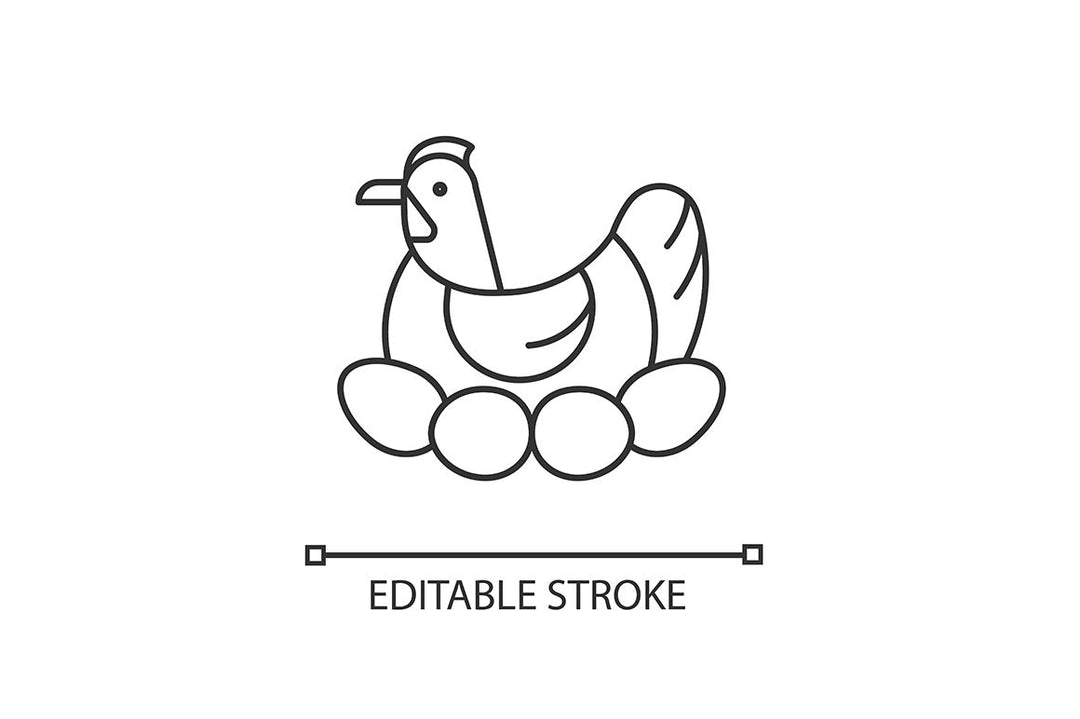 Farm birds for poultry linear icons set for dark and light mode