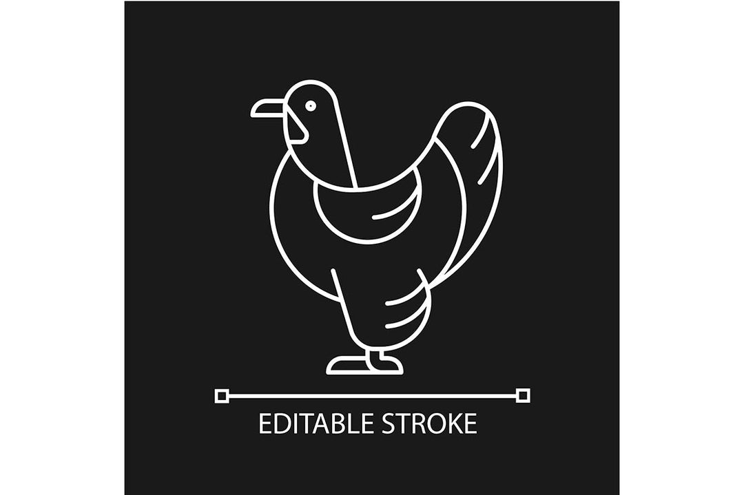 Farm birds for poultry linear icons set for dark and light mode