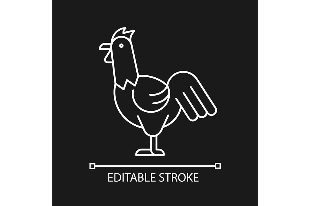 Farm birds for poultry linear icons set for dark and light mode