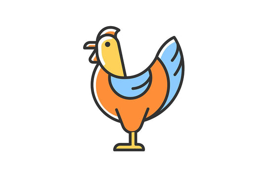 Farm birds for poultry RGB color icons set