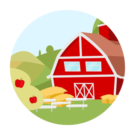 Farming flat concept icons set