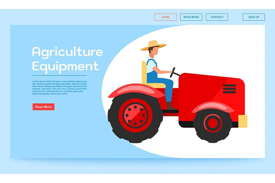 Farming landing page vector template