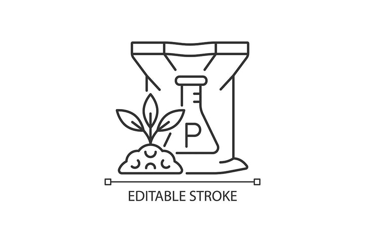 Fertilizers type linear icons set