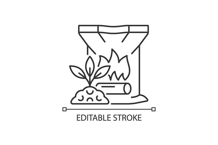 Fertilizers type linear icons set