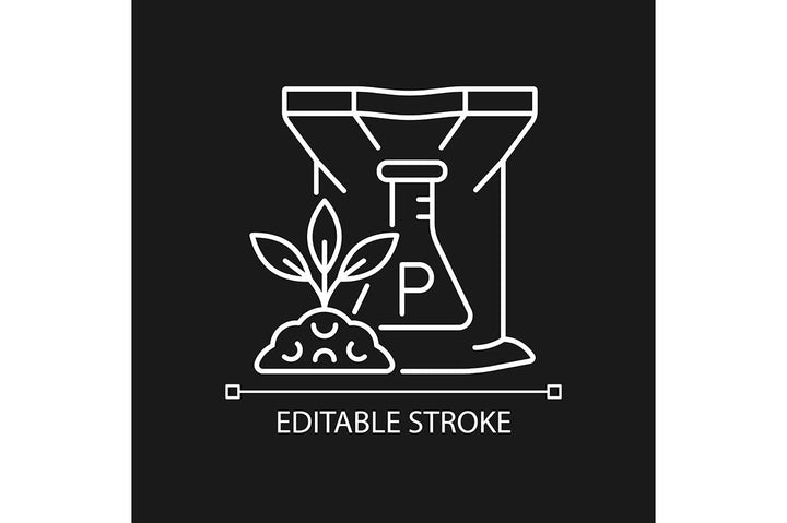 Fertilizers type linear icons set