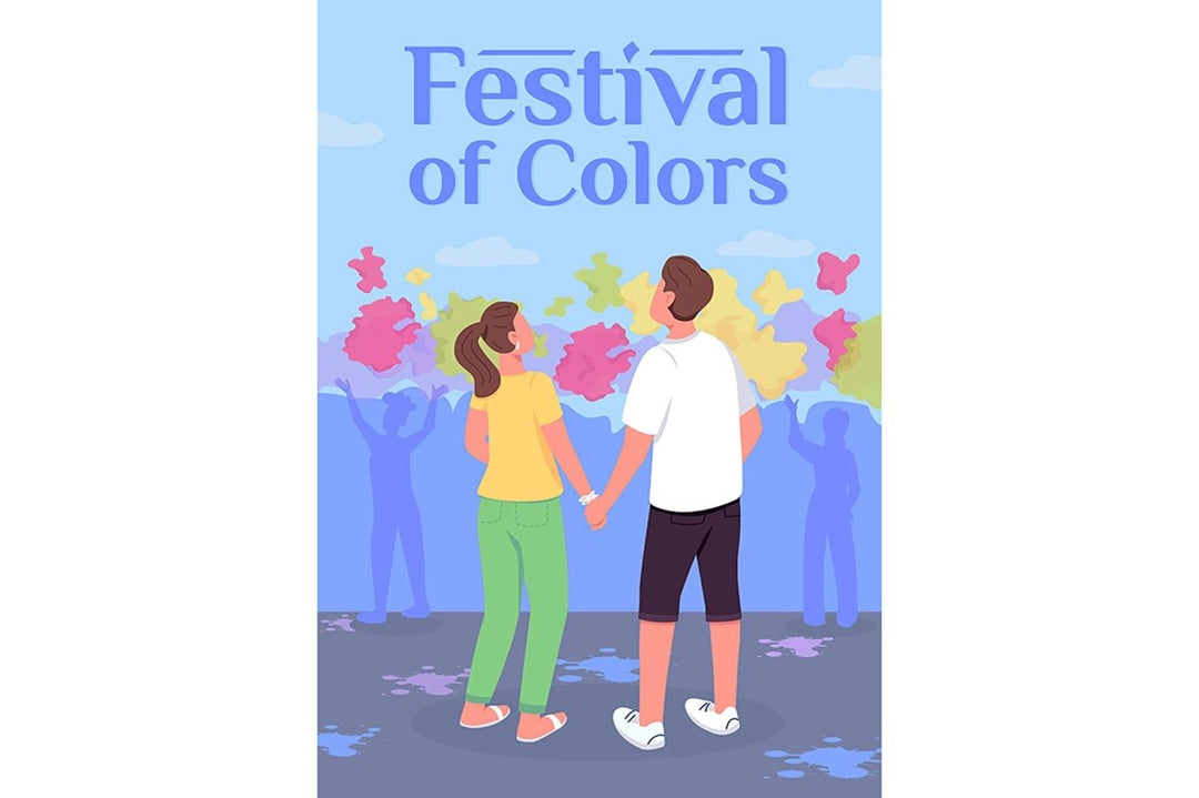 Festival of Colors poster flat vector templates