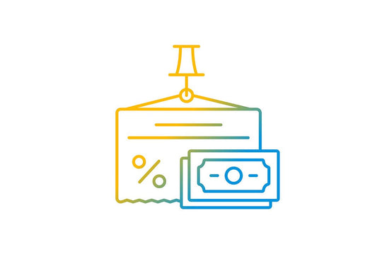 Financial literacy gradient icons set for dark and light mode