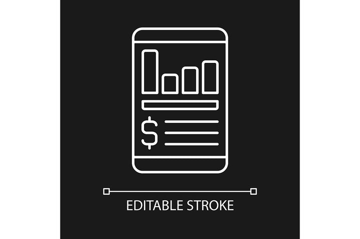Financial literacy linear icons set for dark and light mode