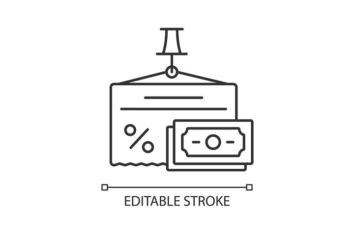 Financial literacy linear icons set for dark and light mode