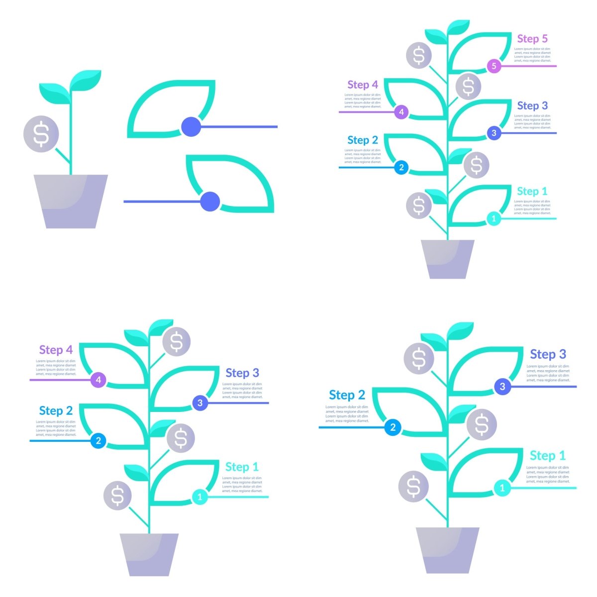 Financial manegement infographic chart design template set – IMG Visuals