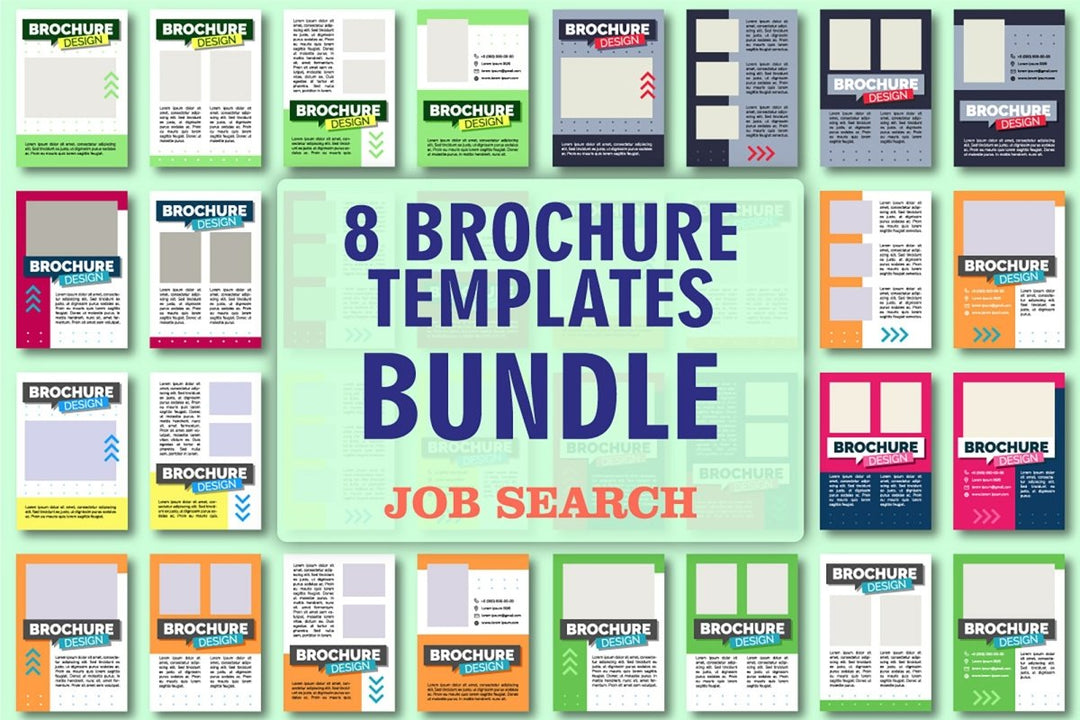 Find job blank brochure design bundle