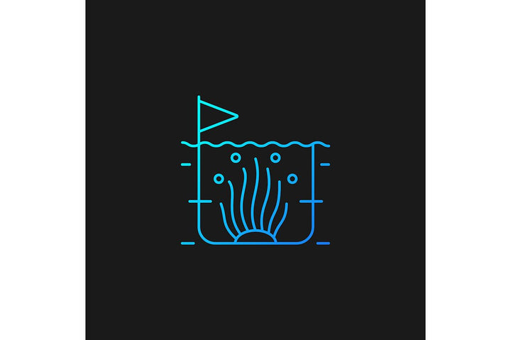 Fishing industry gradient icons set for dark and light mode