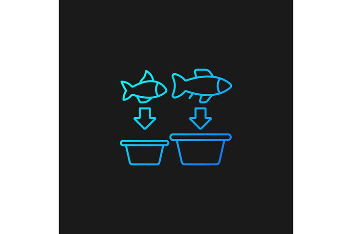 Fishing industry gradient icons set for dark and light mode