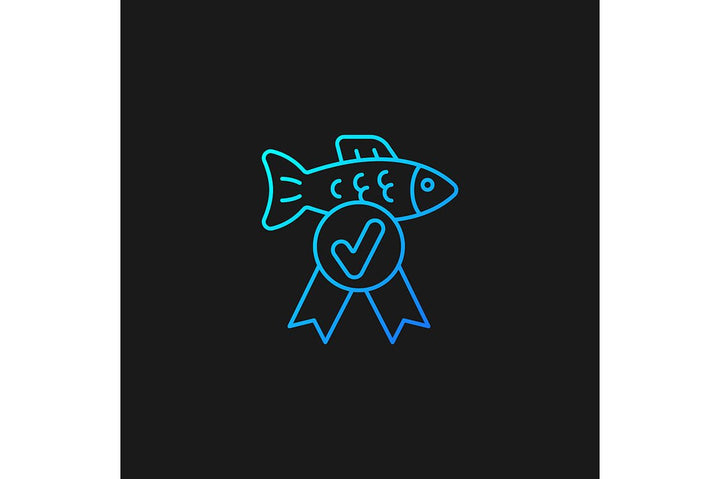 Fishing industry gradient icons set for dark and light mode