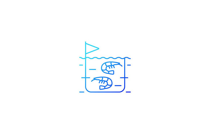 Fishing industry gradient icons set for dark and light mode