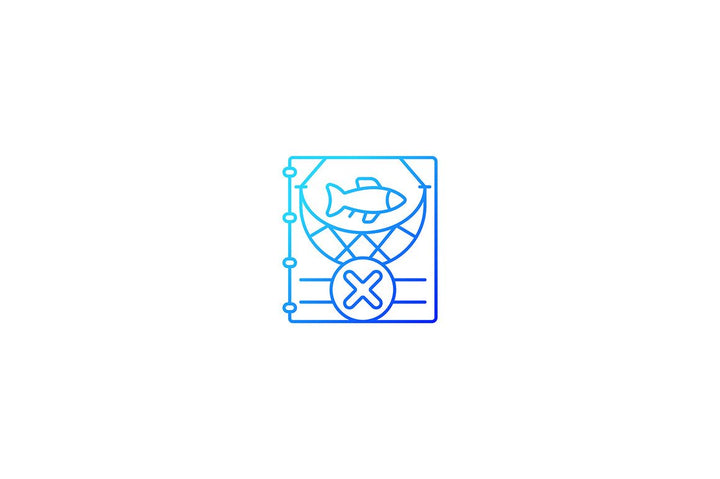Fishing industry gradient icons set for dark and light mode