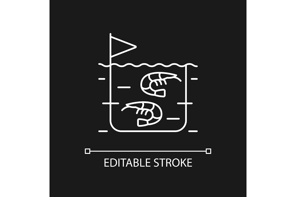 Fishing industry linear icons set for dark and light mode