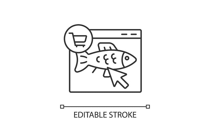Fishing industry linear icons set for dark and light mode