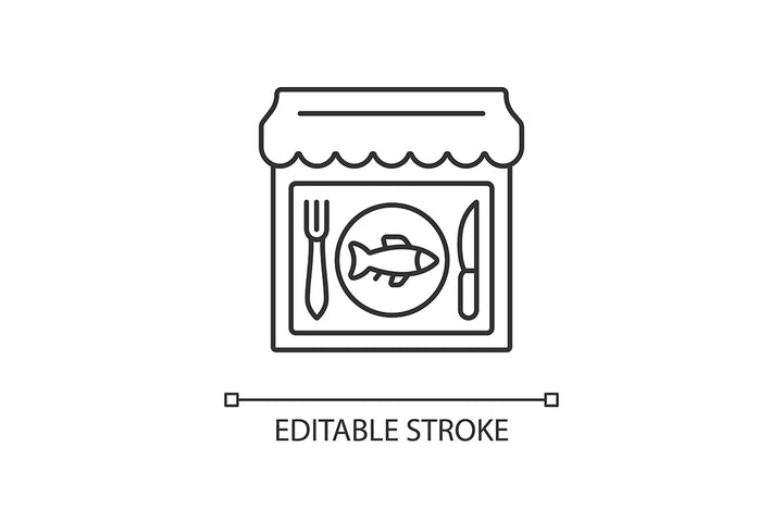 Fishing industry linear icons set for dark and light mode