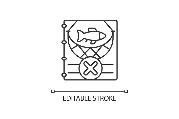Fishing industry linear icons set for dark and light mode